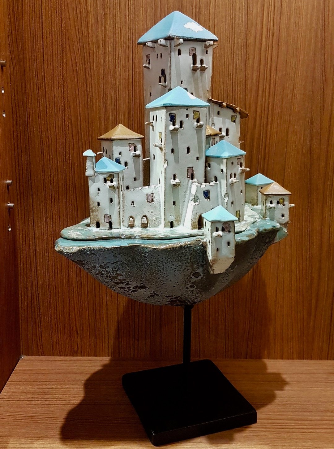 M393白房张四号漂浮城镇精油陶瓷灯 - 花瓶/陶器 - 陶 白色