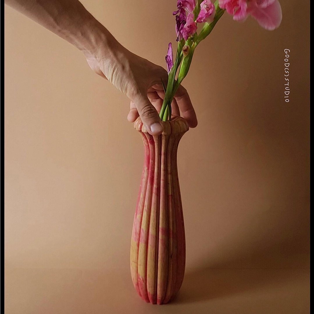 Sunflower vase - 木工/竹艺/纸艺 - 木头 粉红色