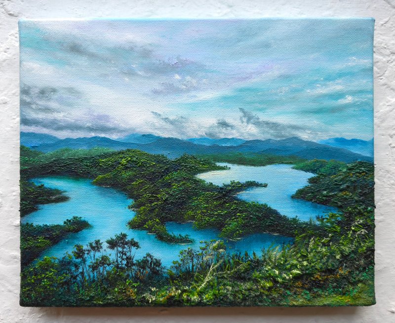精致手绘油画  鳄鱼岛  独一无二 - 海报/装饰画/版画 - 颜料 多色