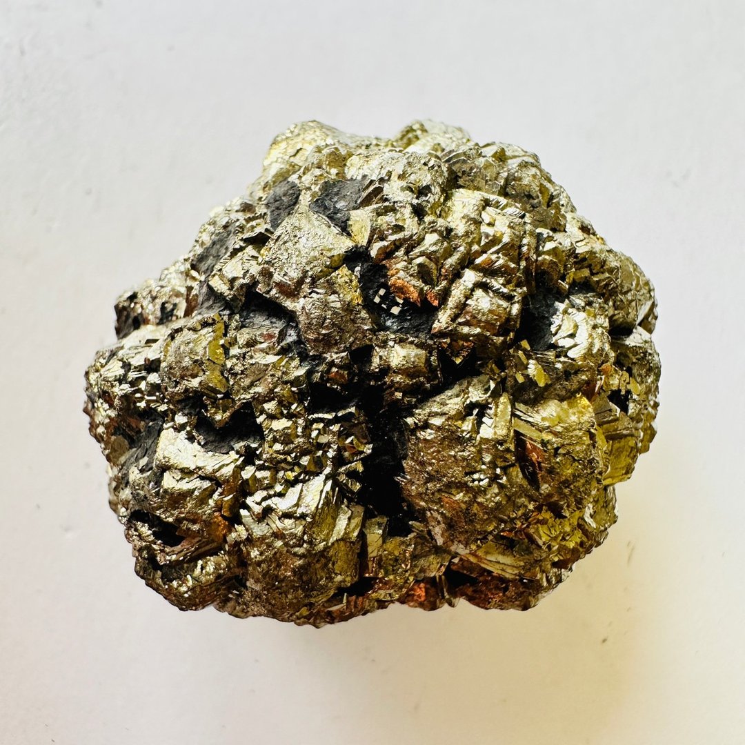 球果黄铁矿 银 9 原石矿标水晶 稳定招财 财富累积 金沙 愚人金 - 摆饰 - 其他材质 金色