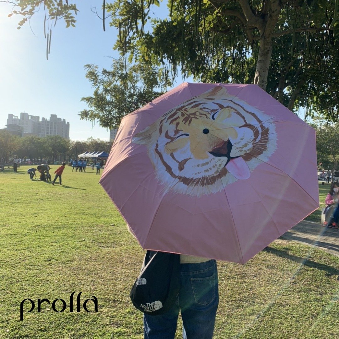 虎年 虎CUTE 抗UV伞系列 | 夏日超强防晒伞|自动大伞|双层全遮光 - 雨伞/雨衣 - 其他金属 