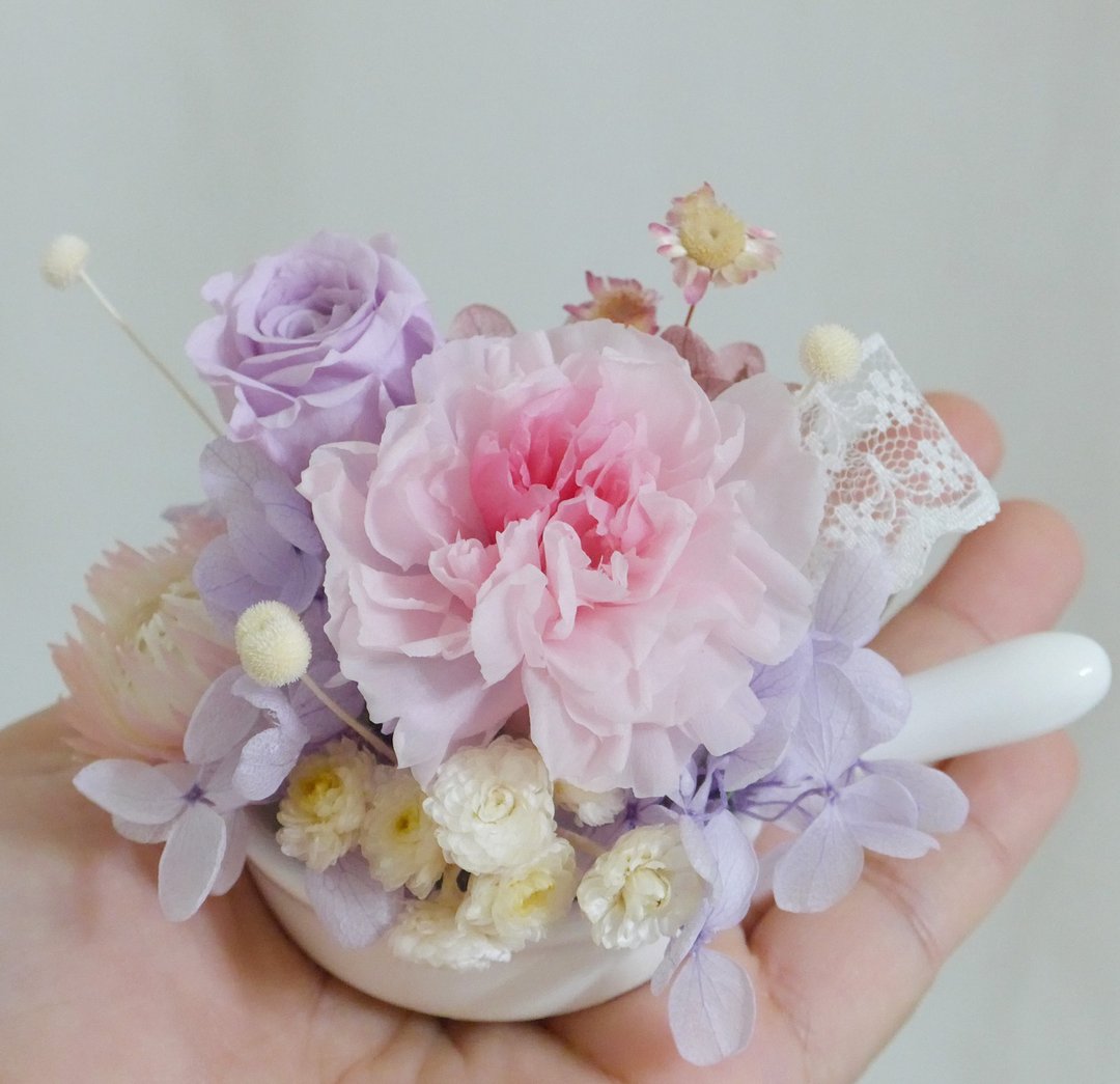 一起过日子 莫兰紫康乃馨 结婚捧花永生干燥花情人节毕业花束七夕 - 干燥花/捧花 - 植物．花 粉红色