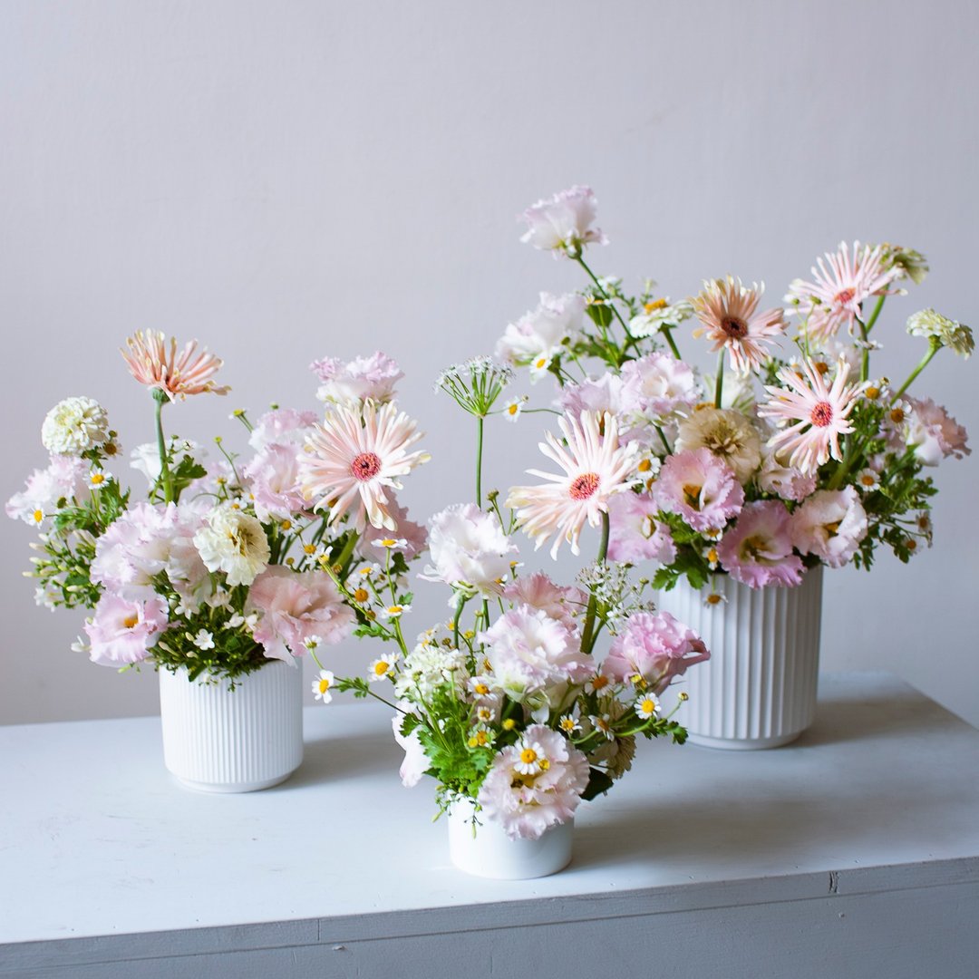 【鲜花花礼】温柔粉白花园桌花 | 开幕 | 生日 | 送礼 | 居家布置 - 干燥花/捧花 - 植物．花 粉红色
