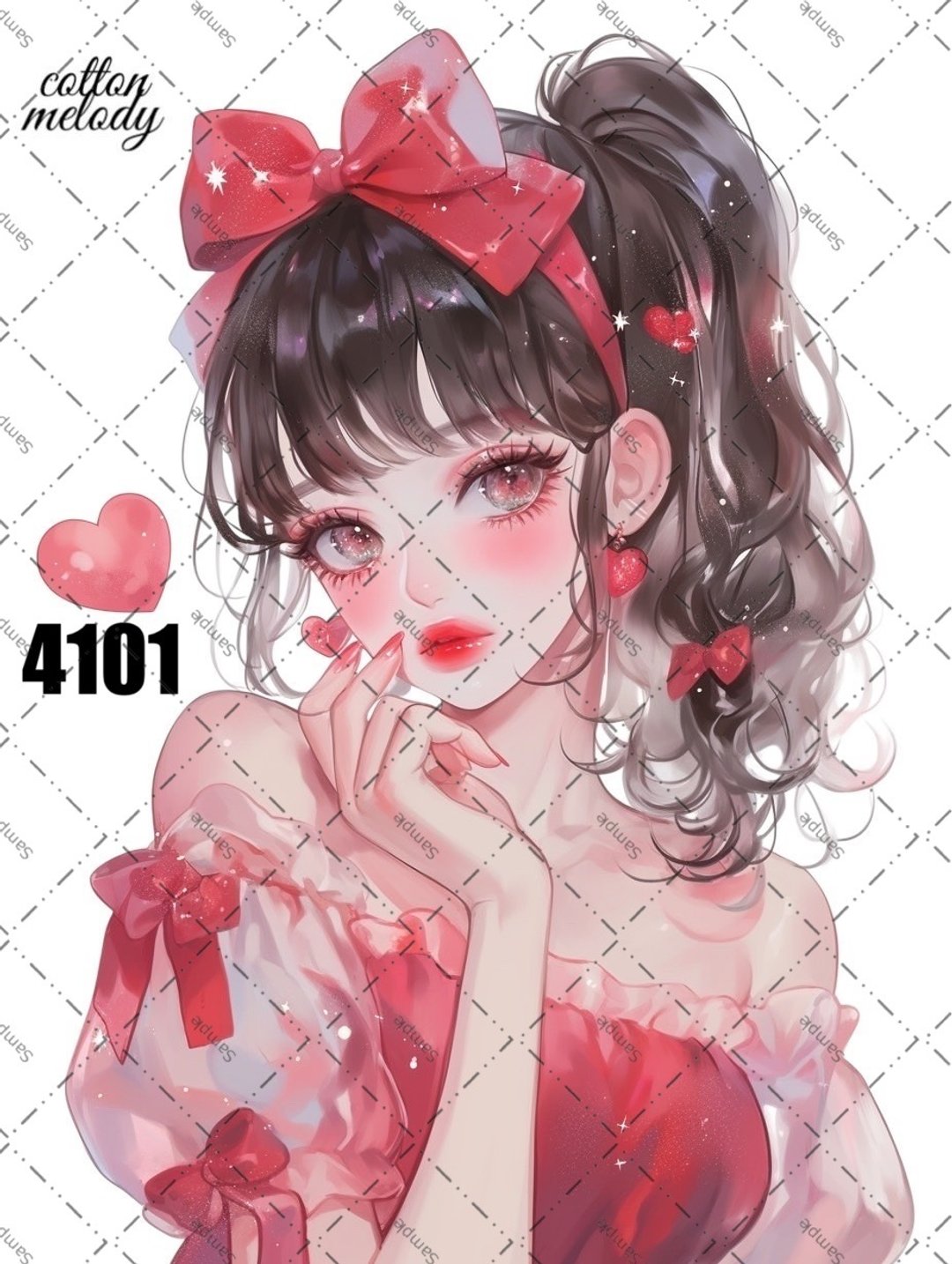 original sticker no.4101 人物贴纸 原创贴纸 原创人物贴纸 装饰贴纸 cotton melody - 贴纸 - 纸 