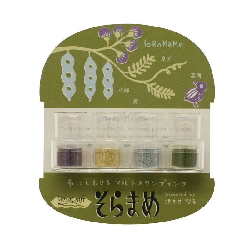 【TSUKINEKO 日本月猫】豆子布用4色印台 方杯 - 插画/绘画/写字 - 塑料 多色