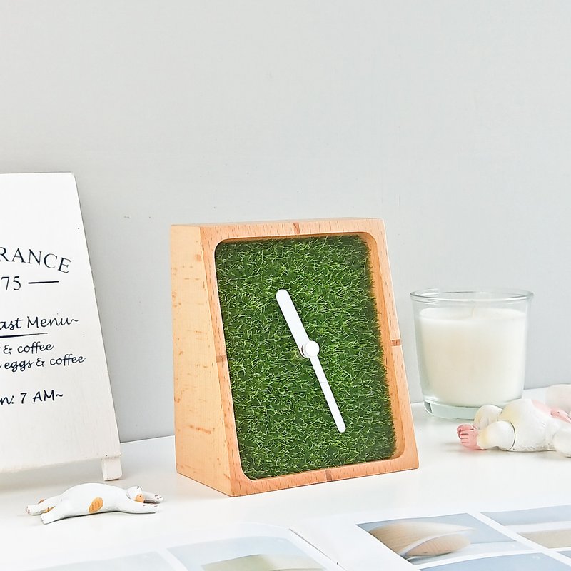 【居家摆设】原木静音桌钟 礼物推荐 简约疗愈清新 居家必备 疗愈 - 时钟/闹钟 - 木头 多色