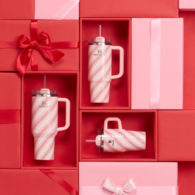 STANLEY 冒险系列 圣诞限定款 吸管随手杯2.0 0.88L / 草莓拐杖糖 - 保温瓶/保温杯 - 不锈钢 多色