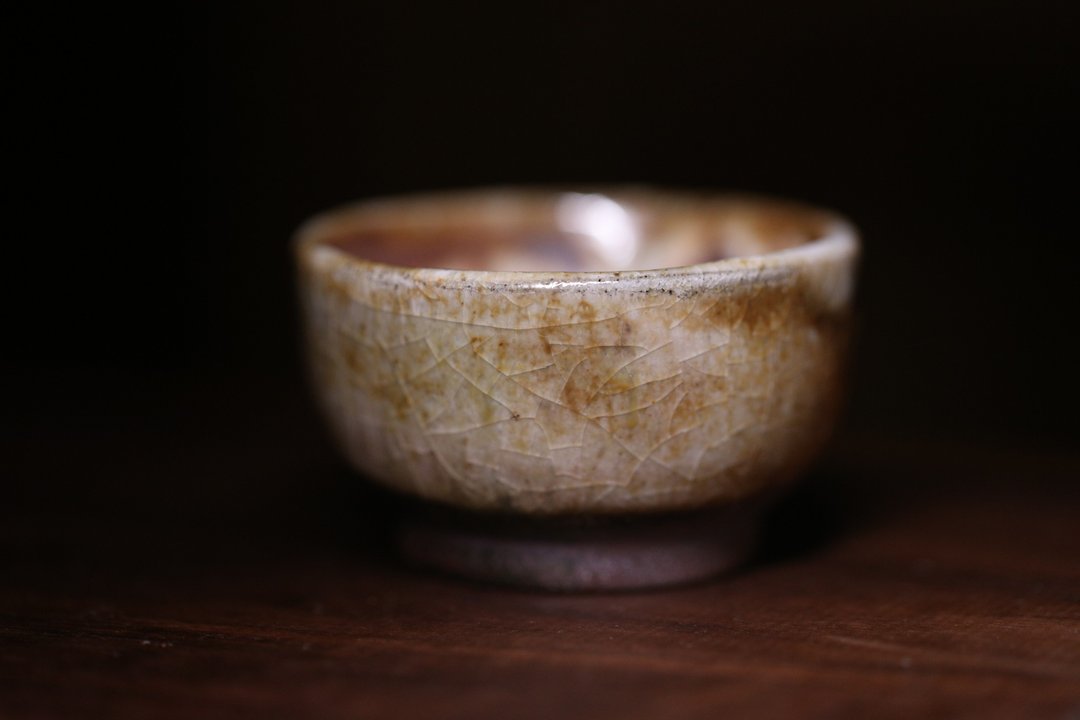【 柴烧 】橘红 志野落灰  茶杯 酒杯 品茗杯 陶杯 N.4 - 其他杯子 - 陶 橘色