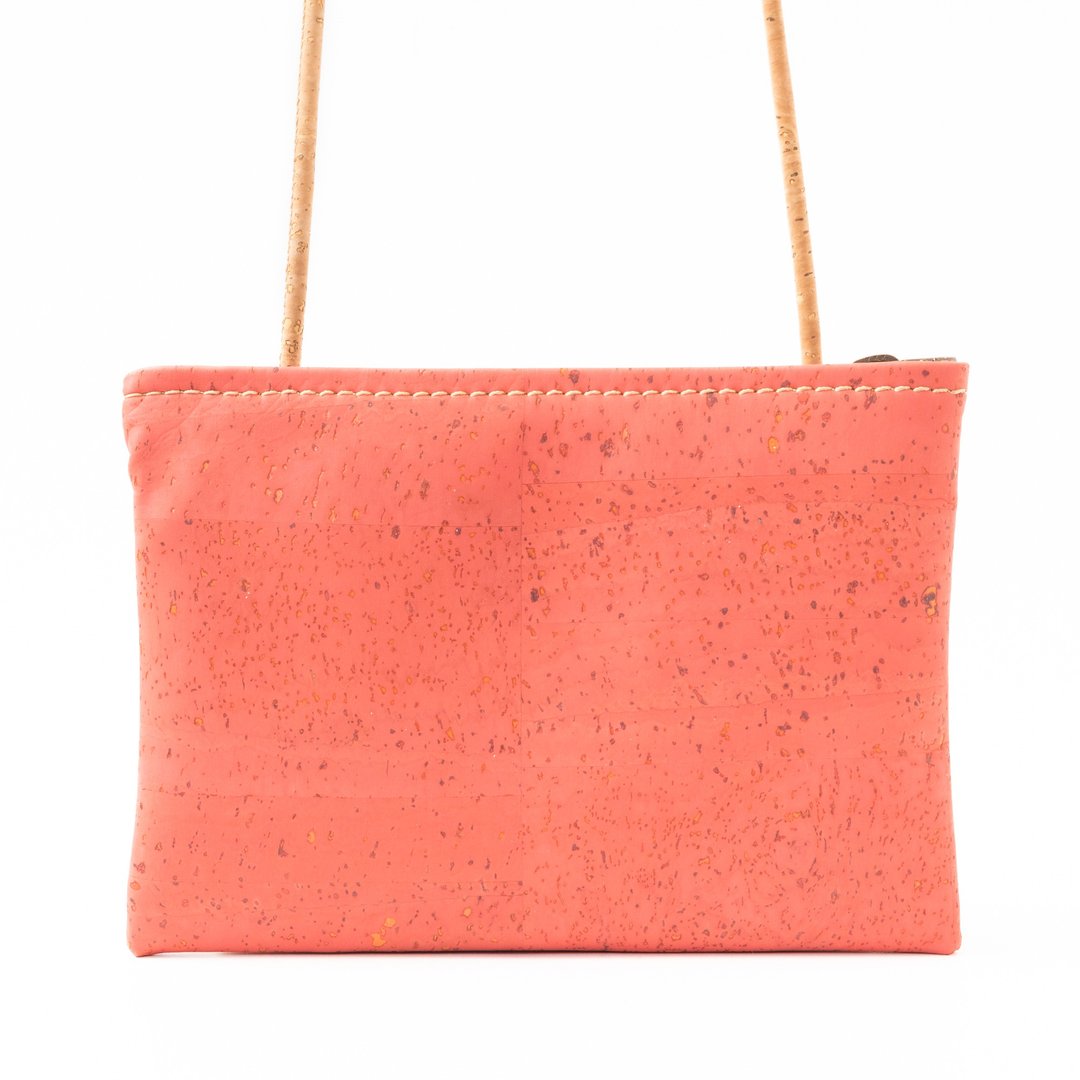 Talawa Cork (软木) 皮革斜背包 (珊瑚粉) - 侧背包/斜挎包 - 环保材料 粉红色