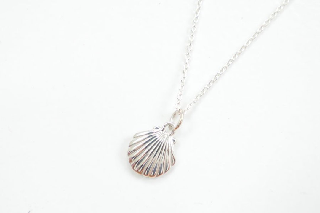 Shell Sterling silver necklace - 项链 - 其他金属 银色