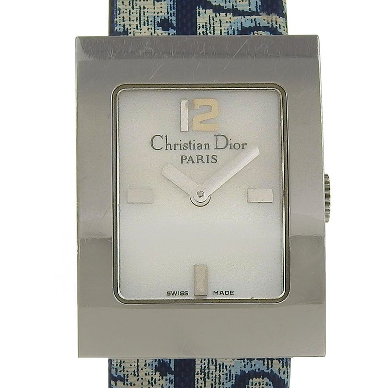 【日本直送】Dior Marinière 手表 D78-109 不锈钢 x 皮革 石英 指针式显示 白色贝壳纹表盘 女仕款【二手】 - 女表 - 不锈钢 白色