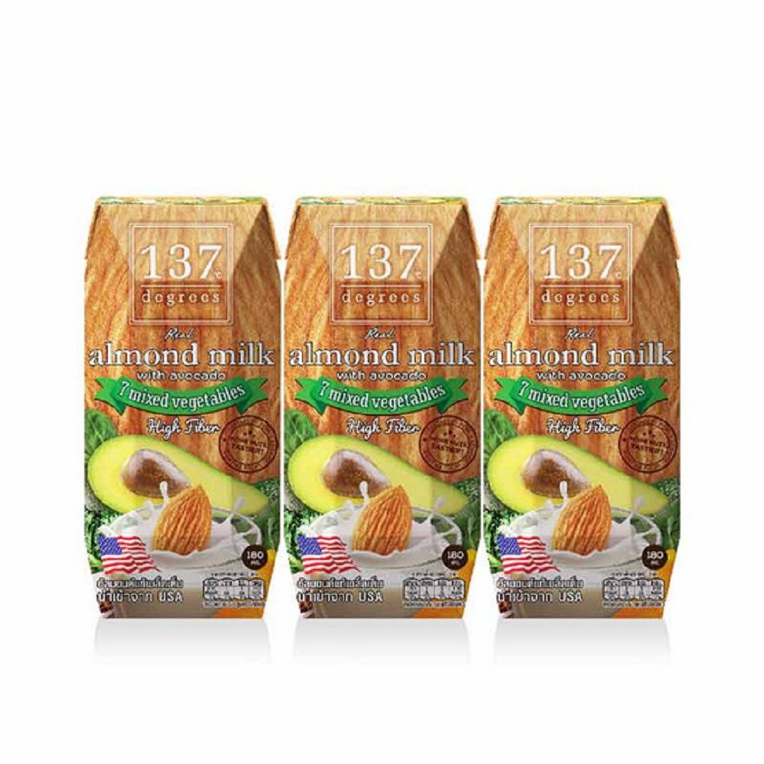 【3VTOWN生机坚果艿】高纤-杏仁酪梨综合蔬果(180ml*3) - 奶类/豆浆 - 新鲜食材 
