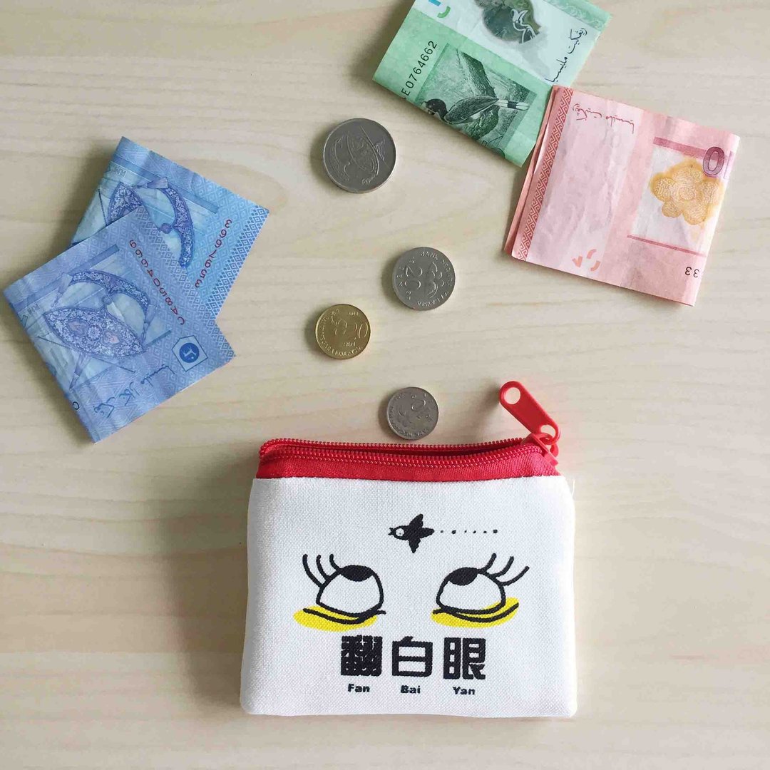 “翻白眼” 多用途小包 - 零钱包 - 棉 