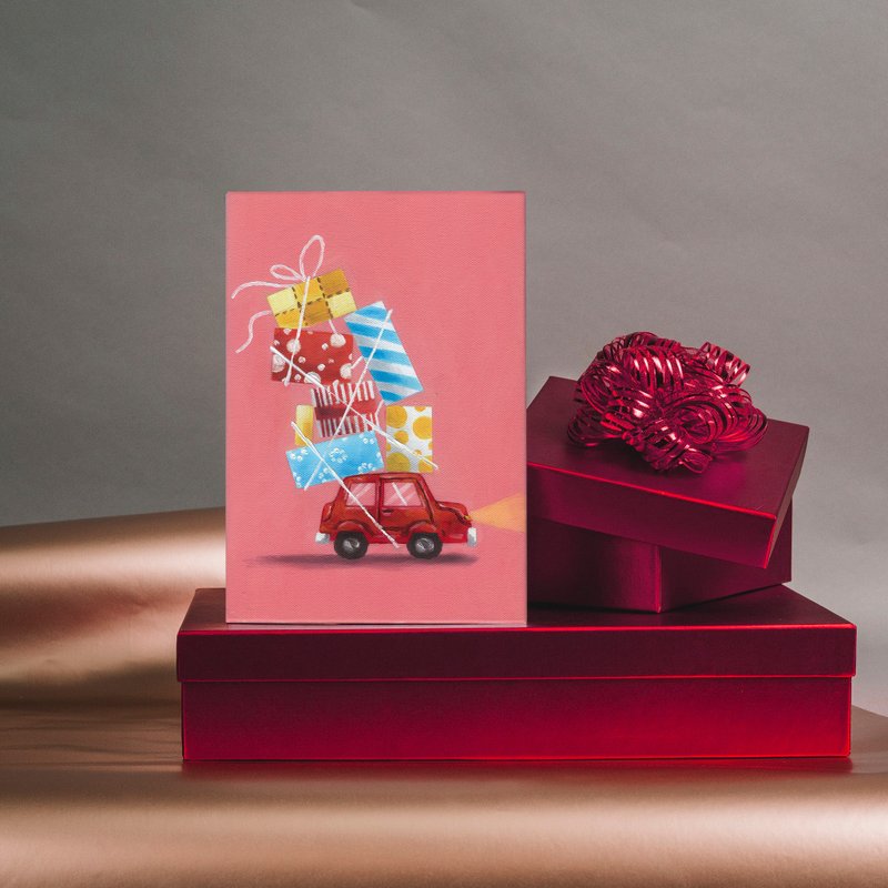 【体验】台中油画体验课程/红色奥斯汀/台中画室 - 插画/绘画/写字 - 棉．麻 