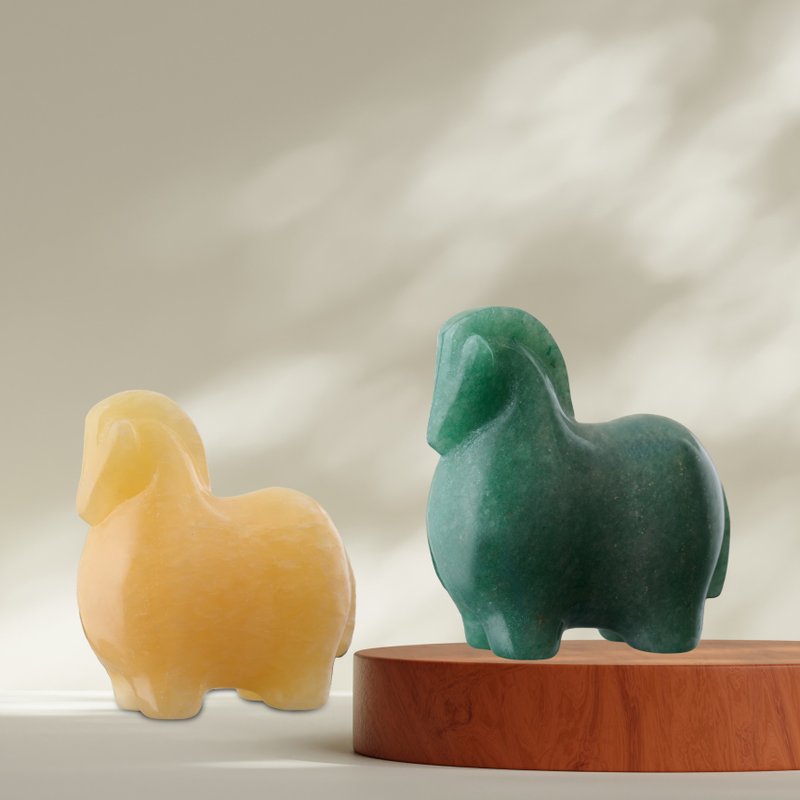 【weborn】事业财运双开组 (金冻石 + 绿东陵) - 摆饰 - 水晶 