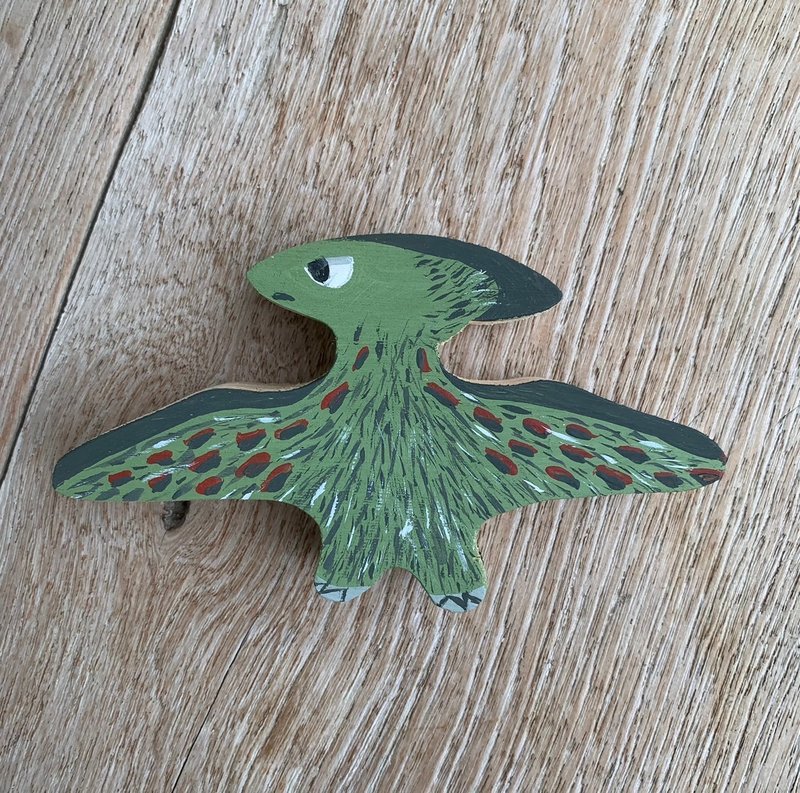 翼手龙-彩绘积木DIY材料包 - 插画/绘画/写字 - 木头 咖啡色