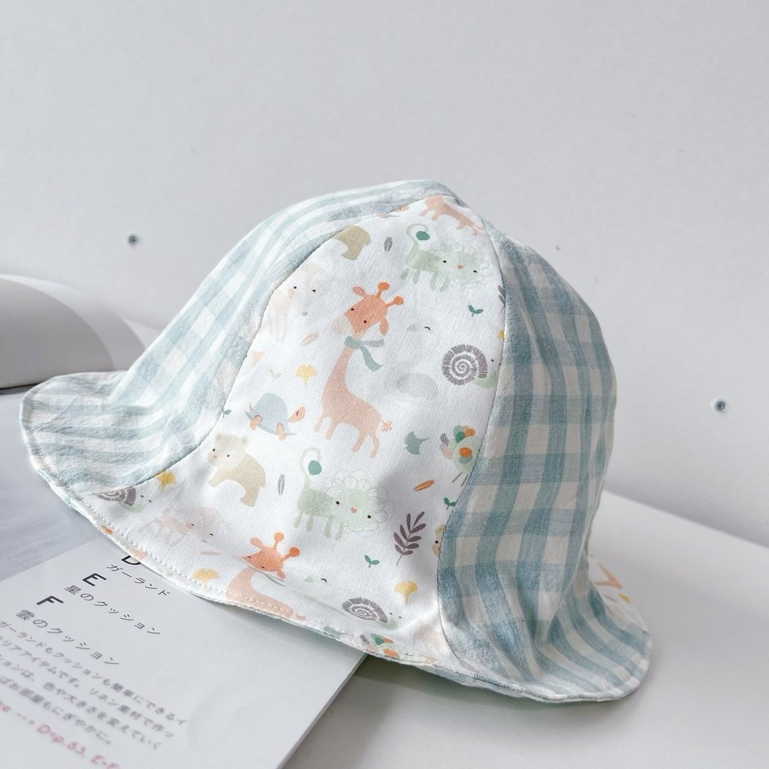 动物园 Baby Zoo 手工双层宝宝渔夫帽 婴儿帽 遮阳帽 - 婴儿帽/发带 - 棉 