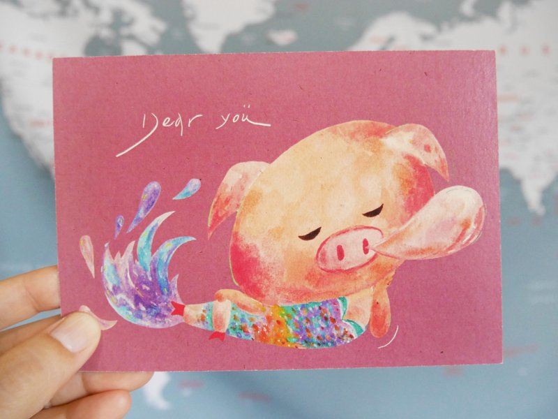 DEAR YOU 亲爱的 | 明信片postcard - 卡片/明信片 - 纸 粉红色