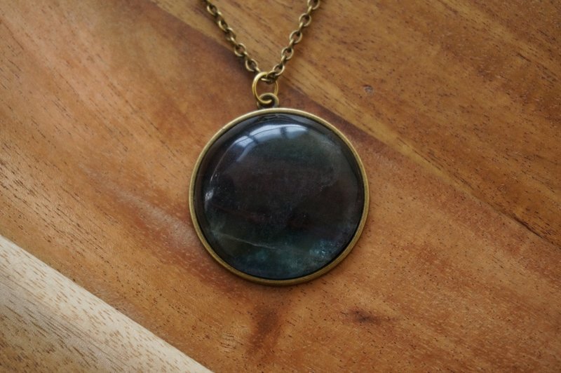 BEYOND OUR SOLAR SYSTEM- 萤石长颈链 水晶 星球 中性 - 项链 - 宝石 蓝色