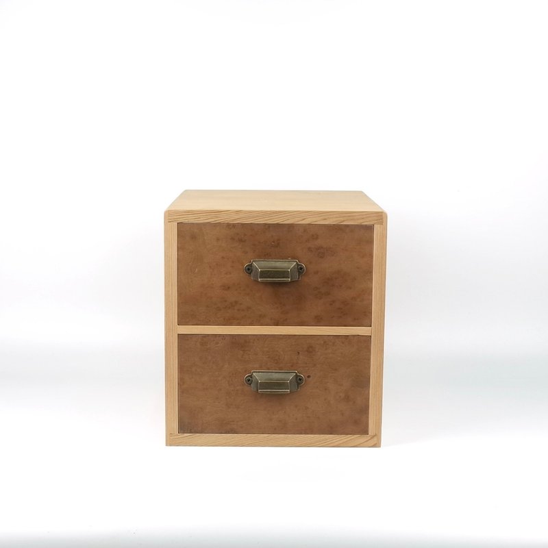 桧木双抽柜 - 收纳用品 - 木头 