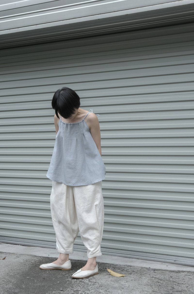 | yaning 专属订单 | 小浪花吊带裙 plus版 |松 绿 - 女装背心 - 棉．麻 绿色