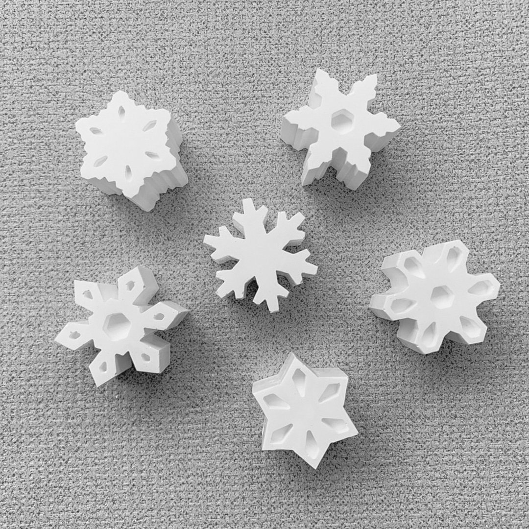 雪花扩香石/六件组 - 香薰/精油/线香 - 其他材质 白色