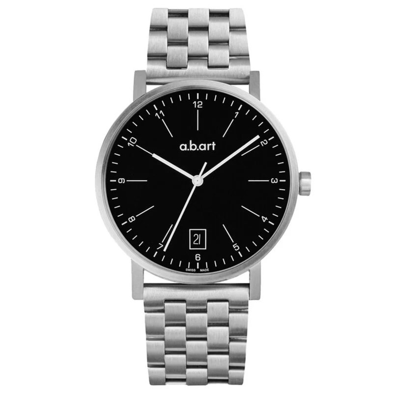 a.b.art  O系列包浩斯经典钢带腕表-黑 O104SC - 男表/中性表 - 不锈钢 黑色
