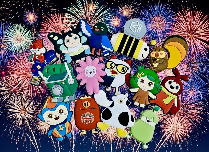 天成饭店集团 比比家族代言人磁铁 - 冰箱贴/磁贴 - 塑料 多色