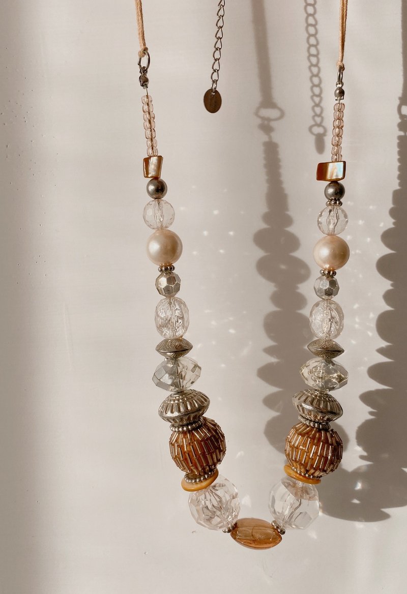 玫瑰金复古串珠项链 - 项链 - 其他材质 金色