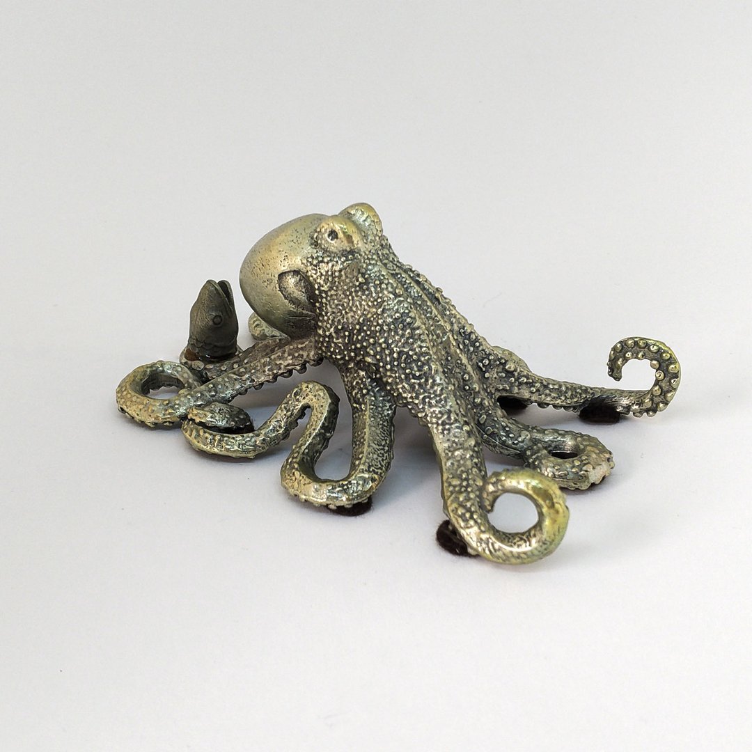 美国手工锡制章鱼笔架 | JAC ZAGOORY DESIGNS - 笔筒/笔座 - 其他金属 灰色