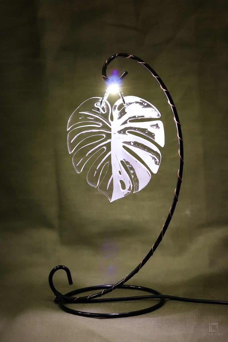 龟背芋小叶灯 把生活融入设计 简约、时尚 小夜灯  最佳礼物选择 - 灯具/灯饰 - 压克力 银色