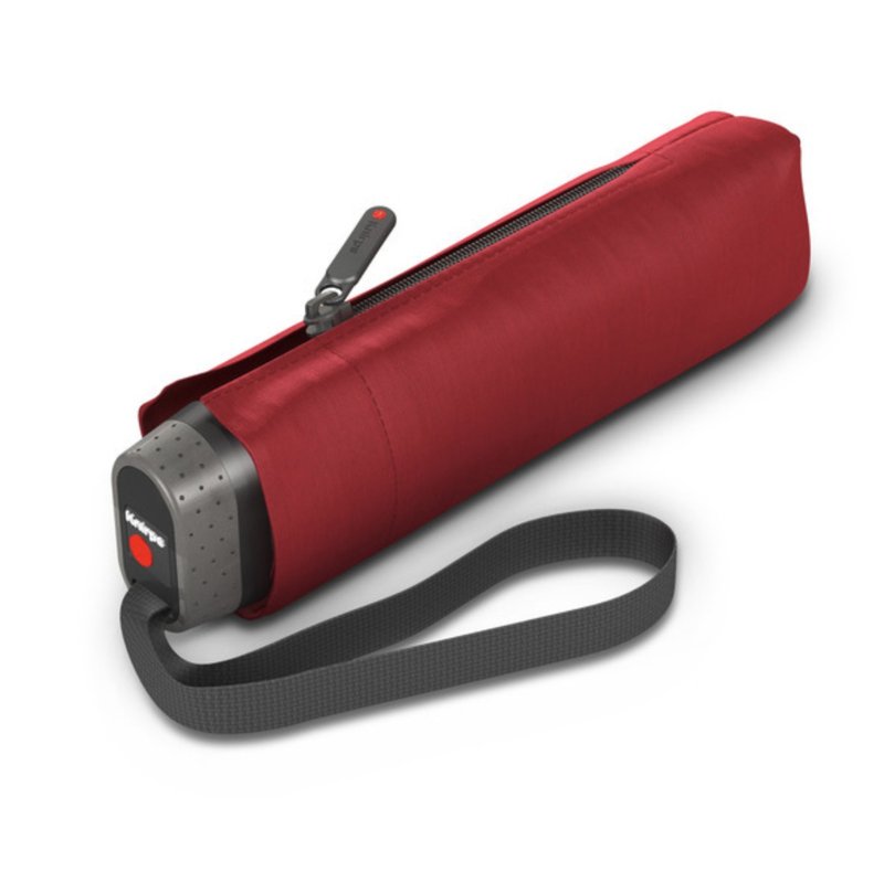 【Knirps德国红点伞】TS.010超扁五折伞-Dark Red - 雨伞/雨衣 - 聚酯纤维 红色