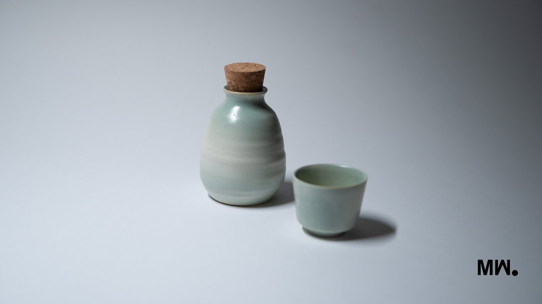 灰绿釉_单人清酒 - 酒杯/酒器 - 陶 