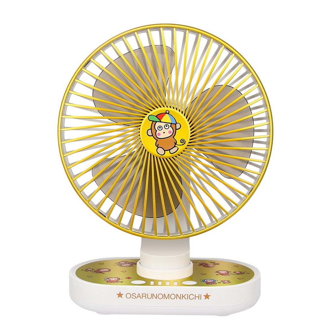 座枱风扇 - OSARUNOMONKICHI - 电扇 - 塑料 黄色