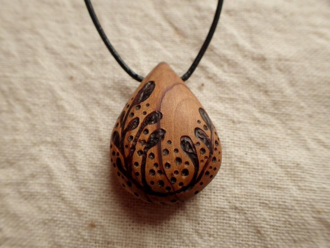 vegetation necklace - 项链 - 木头 咖啡色