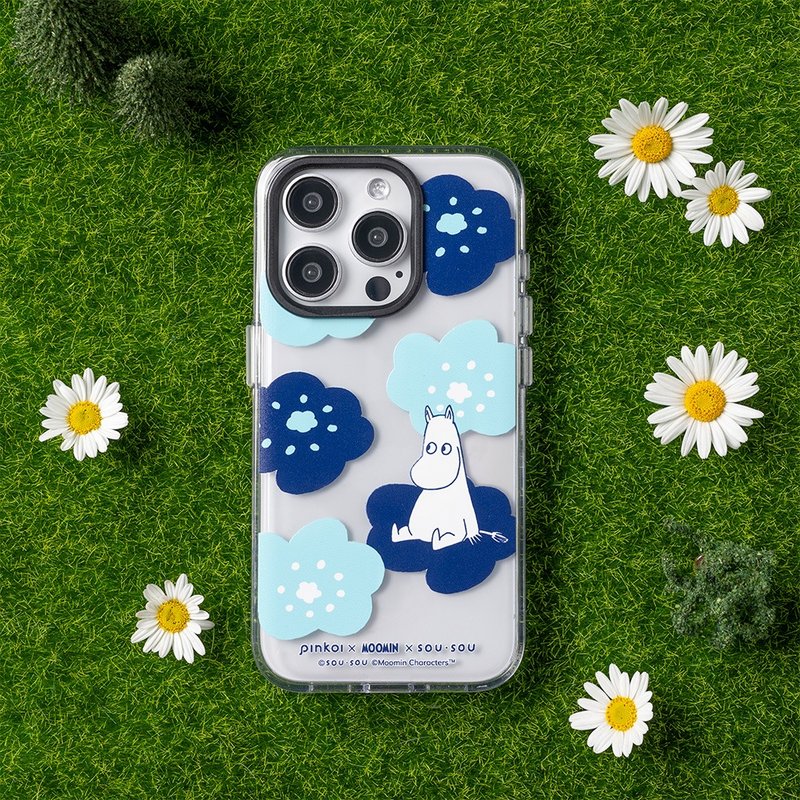 【Pinkoi x Moomin x SOU・SOU】Clear透明防摔手机壳|姆明-微笑 - 手机壳/手机套 - 塑料 透明