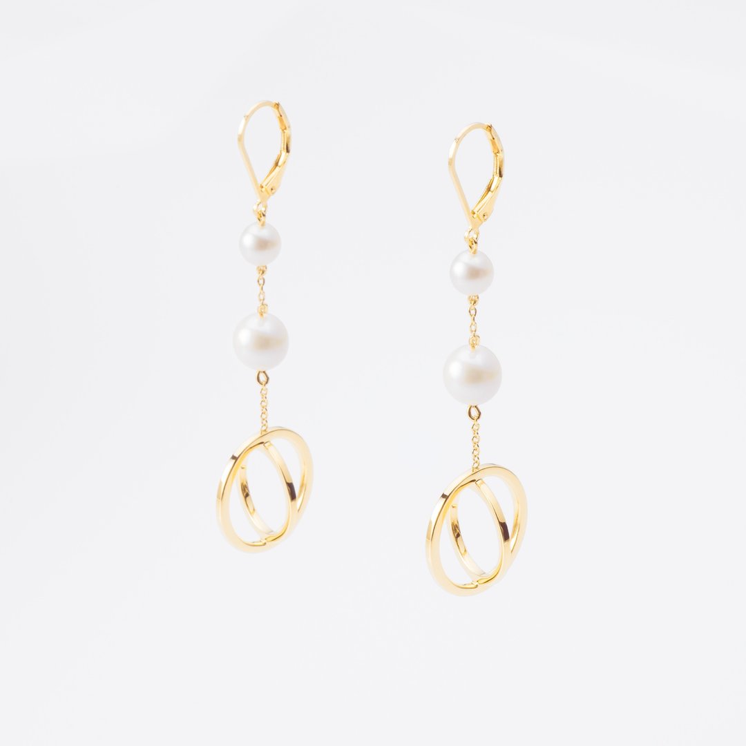 高雅优雅 /  Paulina earrings 一对 - 耳环/耳夹 - 其他金属 金色