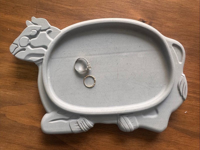 水泥 复古牛排盘 - 摆饰 - 水泥 灰色