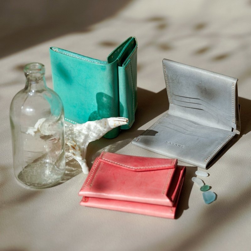 No.40 折叠式皮夹【Sibilla】 - 皮夹/钱包 - 真皮 灰色