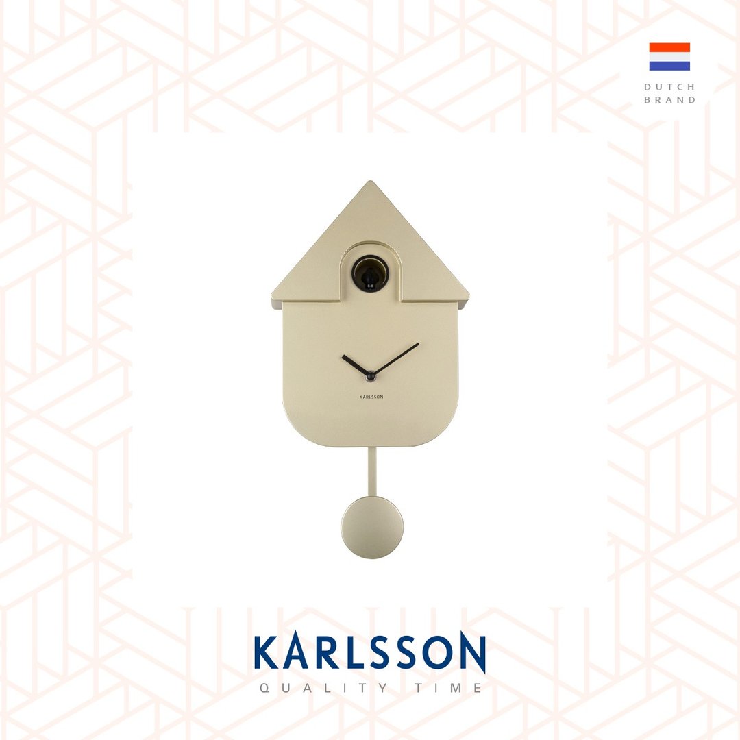 荷兰Karlsson, Modern Cuckoo电镀金色摇摆布谷鸟挂钟 (整点报时) - 时钟/闹钟 - 塑料 金色