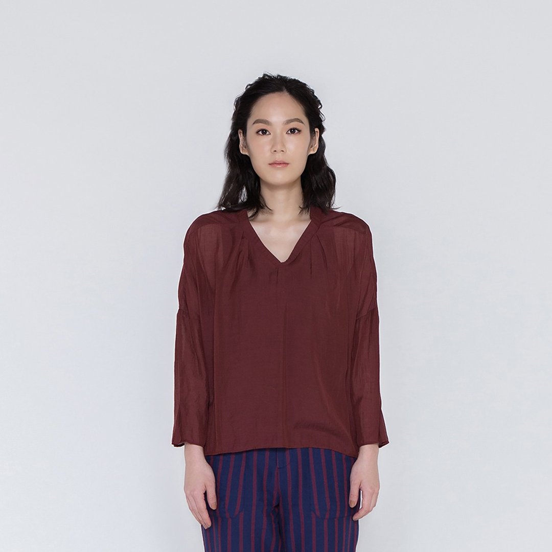 灵光随想罩衫 One Fine Reverie Blouse T178 - 女装上衣 - 其他人造纤维 多色