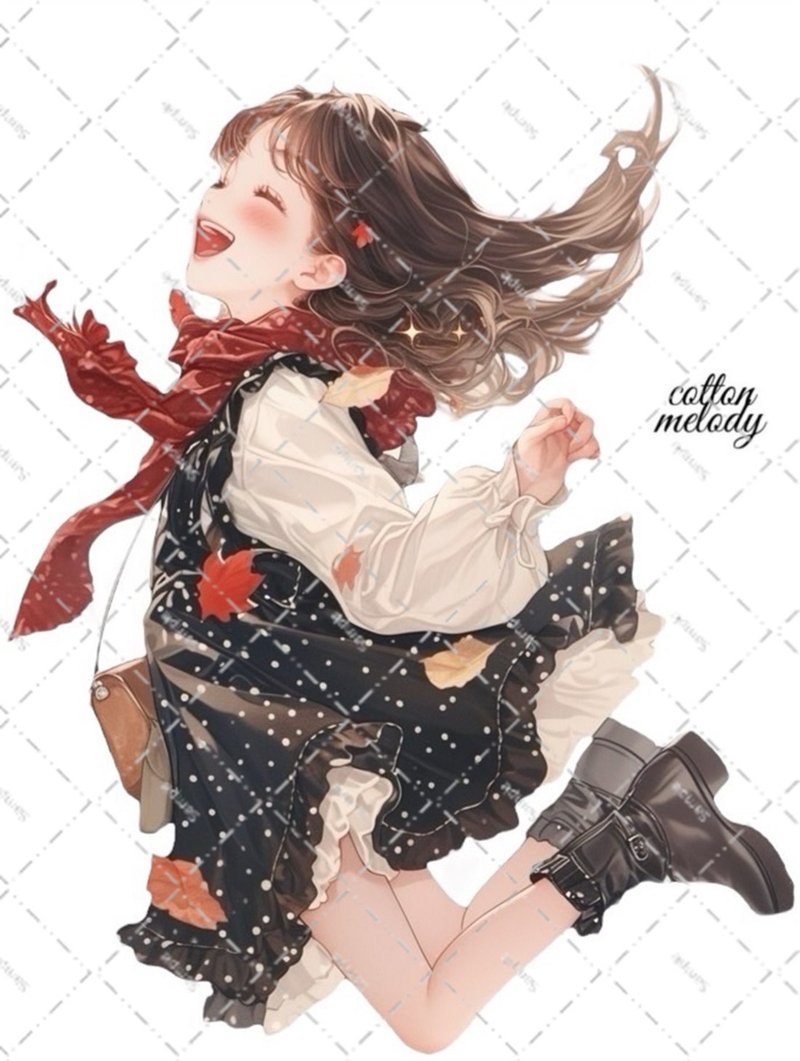 original sticker no.6729 人物贴纸 原创贴纸 人物贴纸 女孩贴纸 原创人物贴纸 - 贴纸 - 纸 