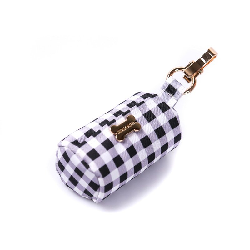 韩国Noradog 拾便包-黑白格纹 捡便包 捡便袋 - 项圈/牵绳 - 防水材质 