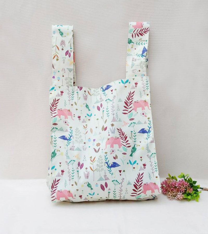 【防水购物袋】丛林大象 - 手提包/手提袋 - 防水材质 黄色