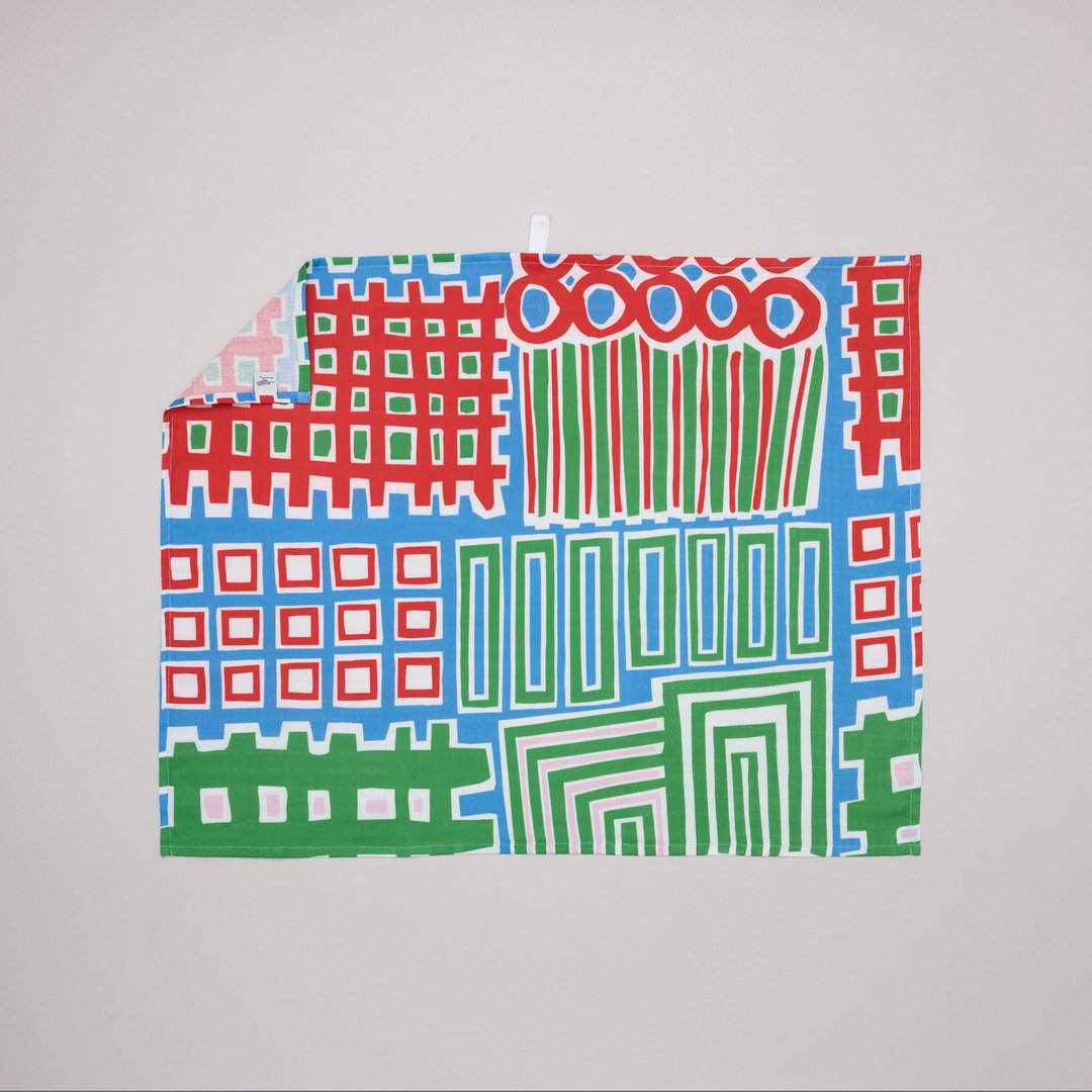 二重纱大茶巾 / 都更蓝绿 - 厨房用具 - 棉 多色