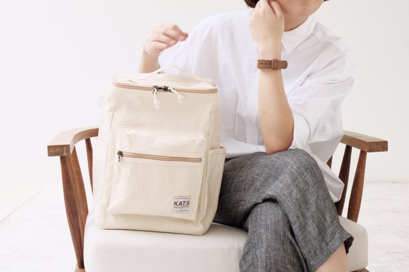BUCKET BEAM BAG : WHITE CANVAS COLOR - 侧背包/斜挎包 - 其他材质 白色