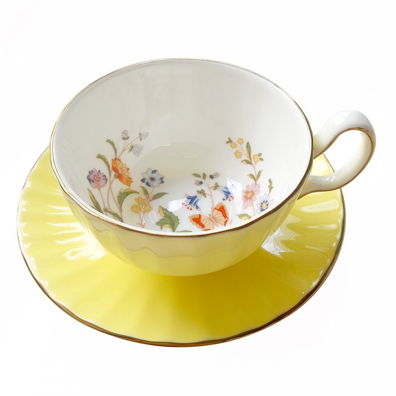 英国Aynsley 小屋花园系列 骨瓷色釉奥本杯盘组150ml 3色任选 - 茶具/茶杯 - 瓷 黄色