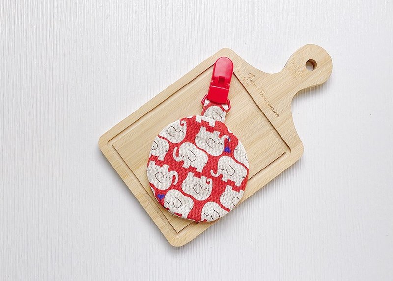 大象排排站 圆型平安符袋 平安符袋 香火袋 弥月礼 平安(福袋) - 平安符/符袋 - 棉．麻 