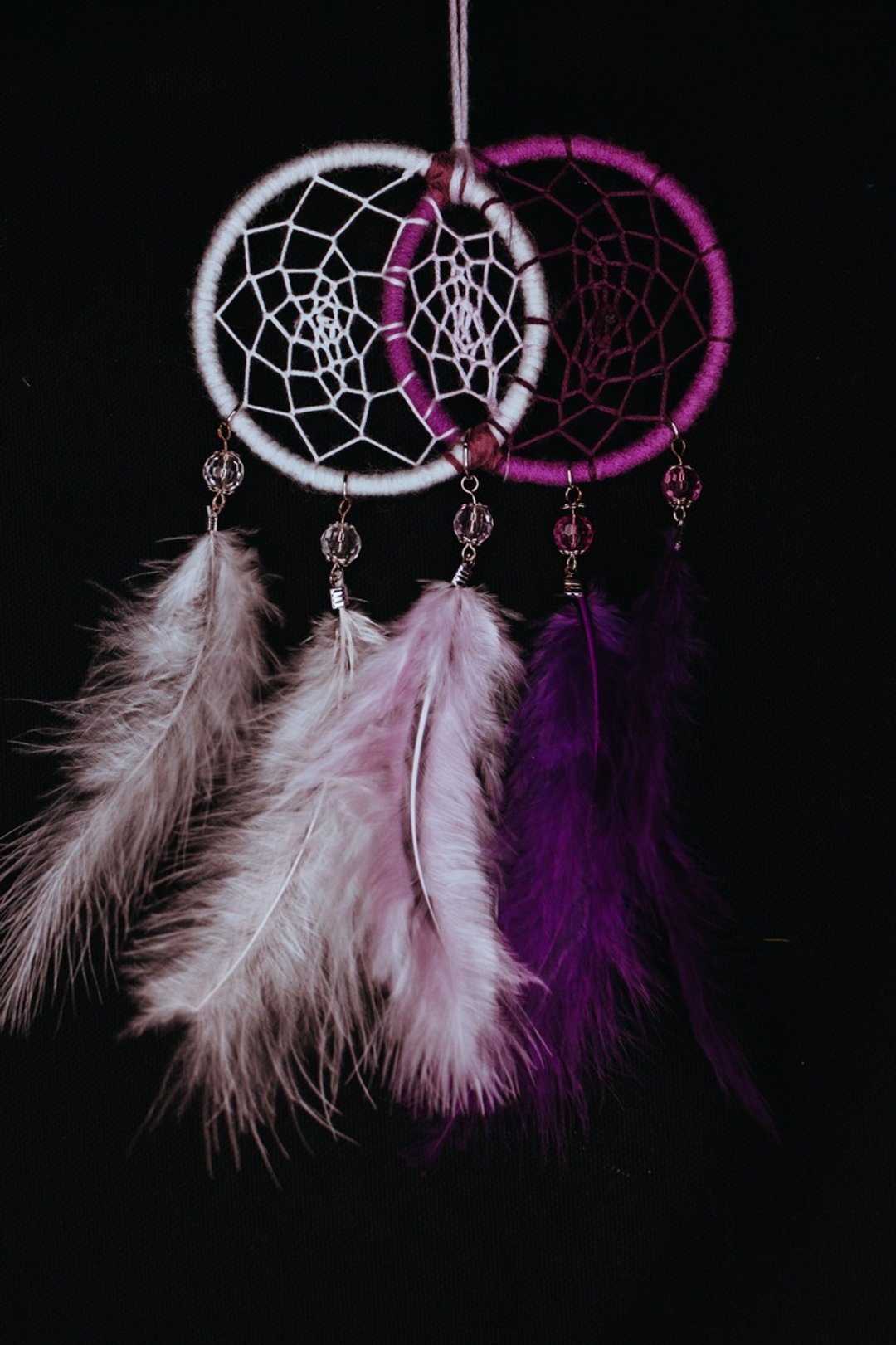 纯手工捕梦网 Handmade Dreamcatcher－【混色(白紫粉紫)】 - 摆饰 - 其他材质 紫色