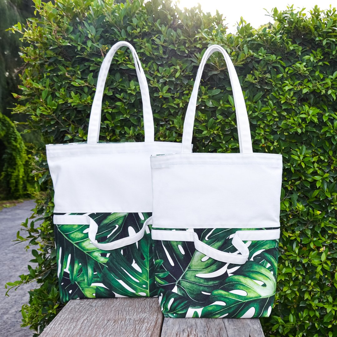 Fold Bags - Girl Size ( White ) - 手提包/手提袋 - 棉．麻 白色